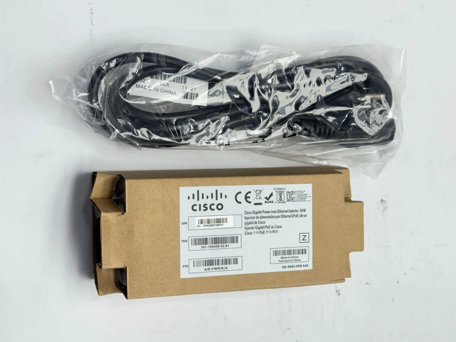 Cisco AIR-PWRINJ6 Gigabit Power over Ethernet Injector 30W – New|205800906134