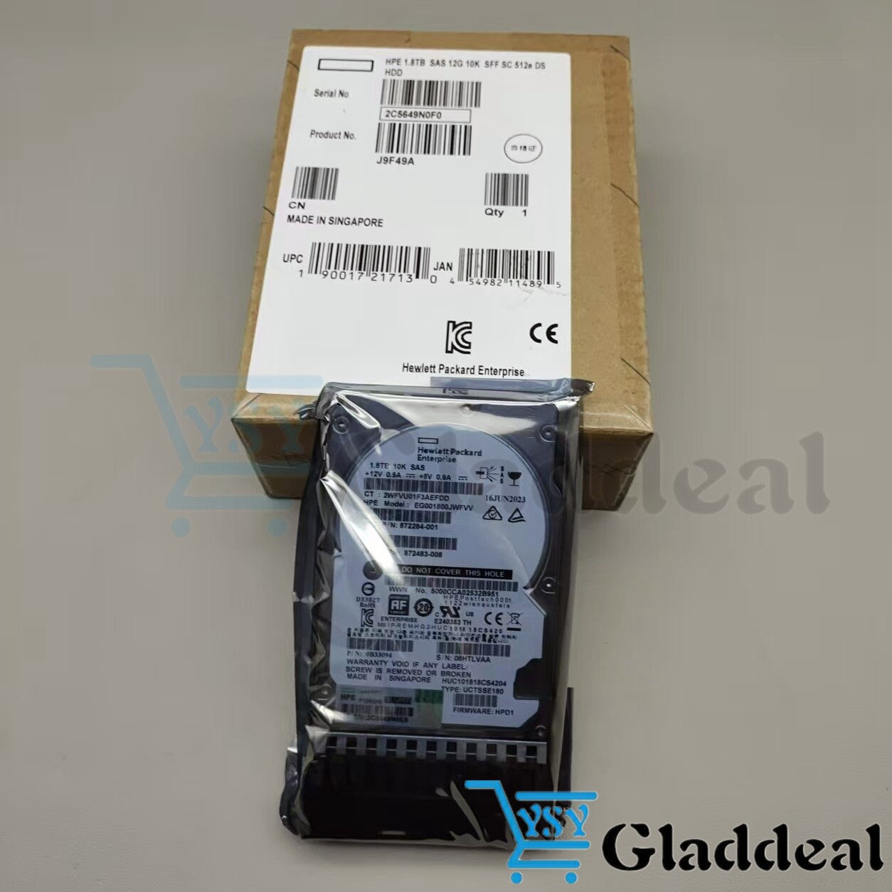 New J9F49A 787649-001 HPE MSA 1.8TB 2.5" SAS 10K 12G SFF BC HDD Hard Drive|176800016840