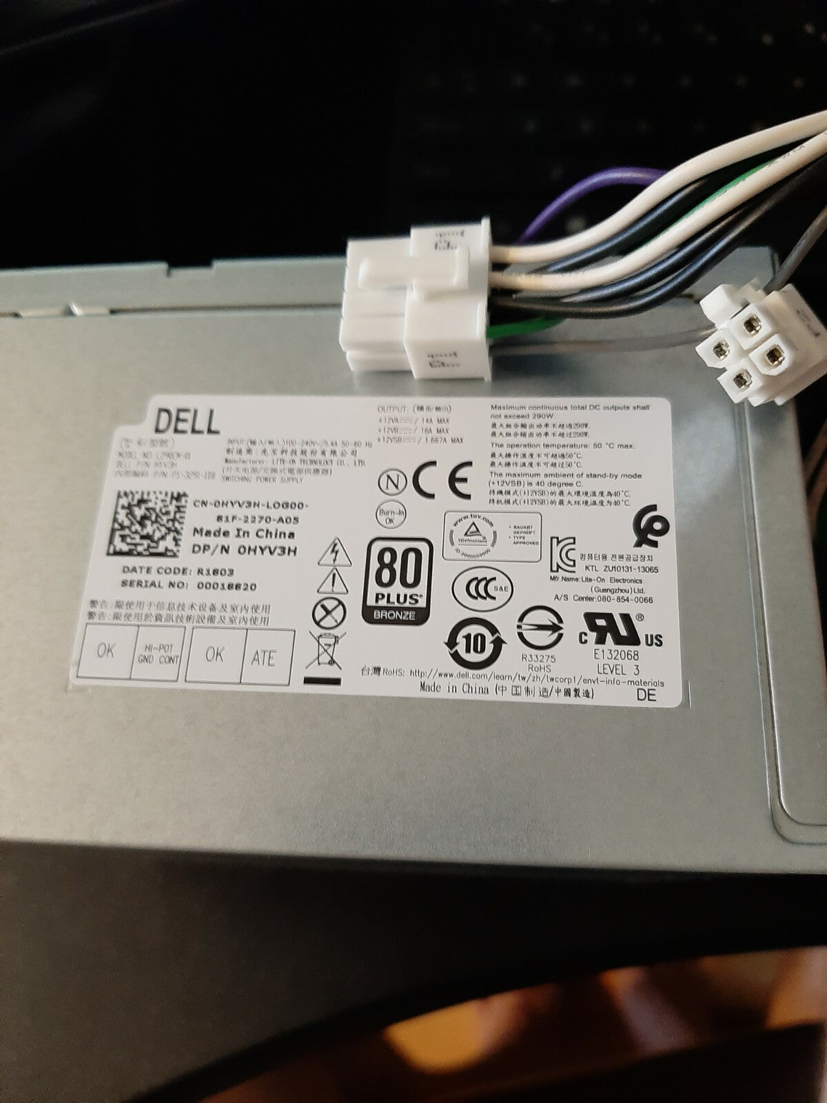 Dell Dimension I3670 / Optiplex 3020 7020 9020 Precision T1700 290watt 0HYV3H|283652149595