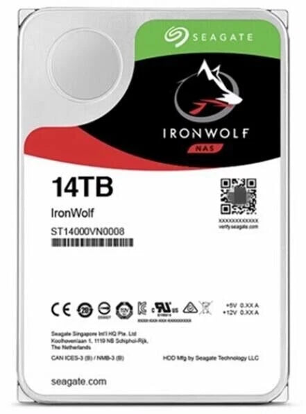 ST14000VN0008 Seagate IronWolf 14TB 3.5" SATA3 7200rpm for Raid NAS Internal HDD