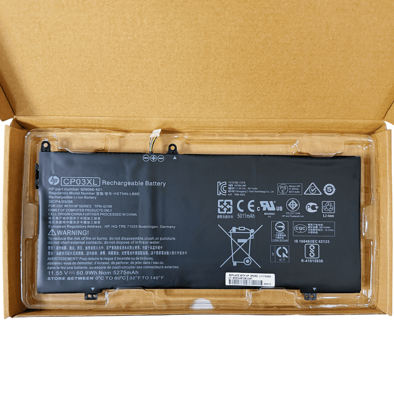 US New Genuine CP03XL HSTNN-LB8E Battery for HP Spectre x360 13-ae000 929066-421|356006083046