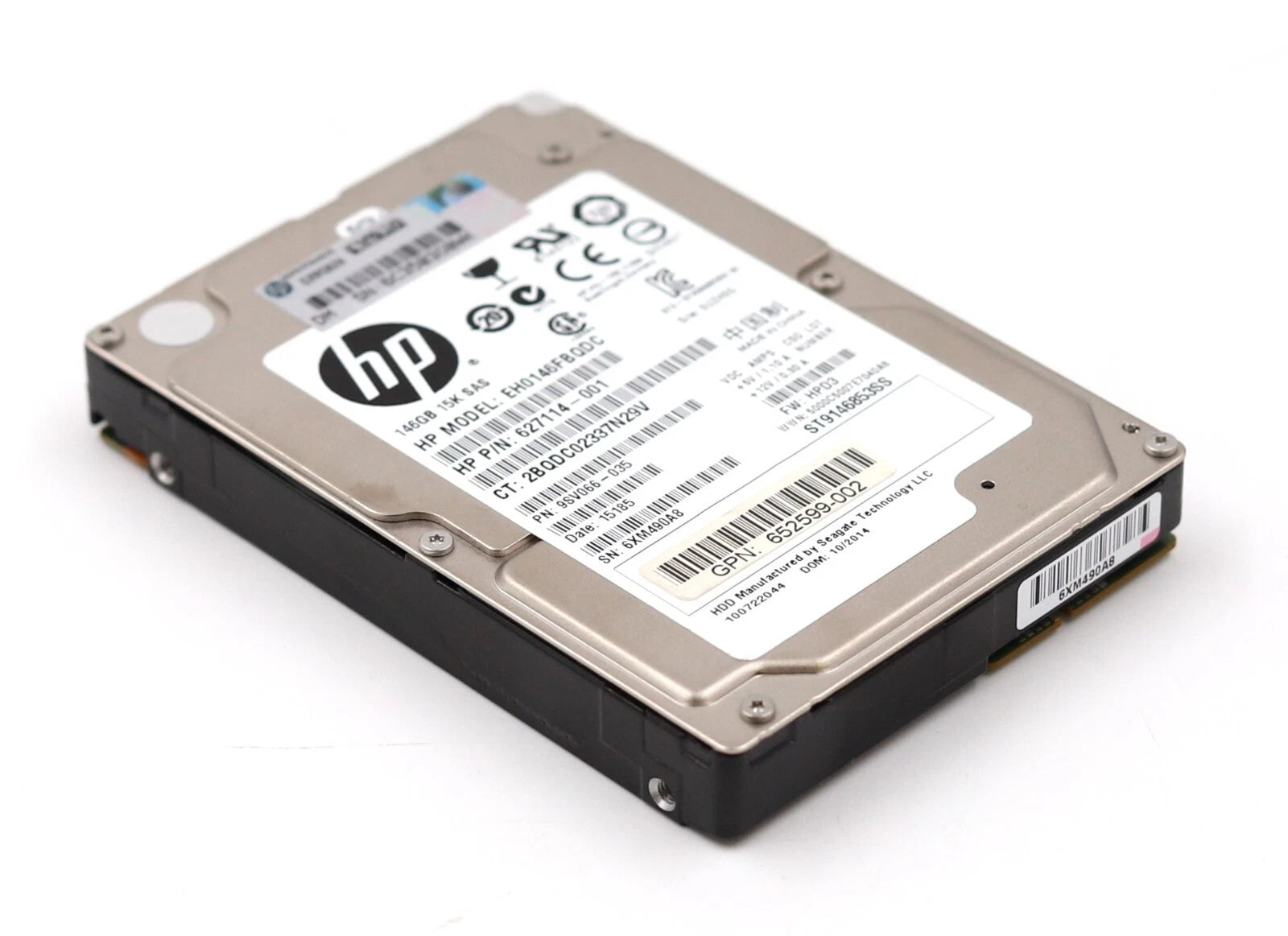 HP EH0146FBQDC 146GB 2.5" 6Gb/s 8MB 15K RPM SAS Hard Drive P/N:627114-001 Tested|375548036618