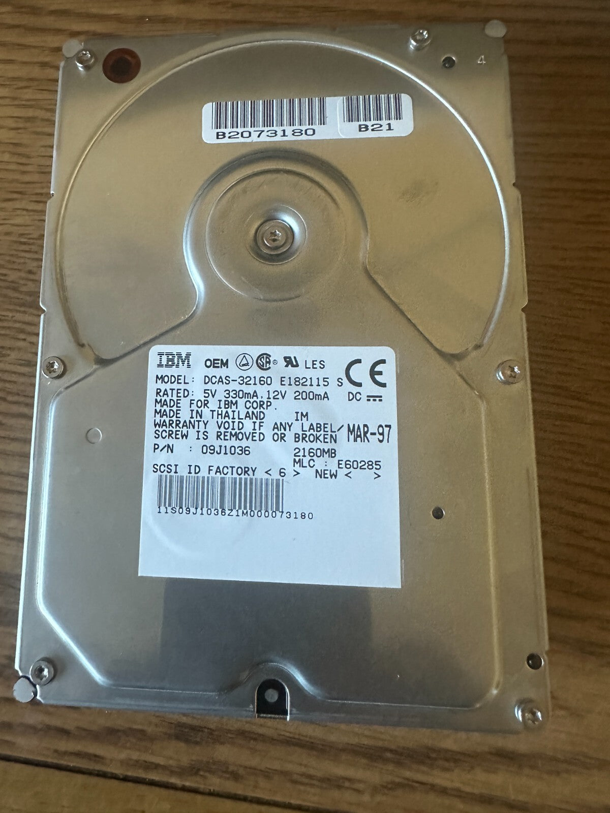 IBM DCAS-32160 2160MB SCSI SE Wide 68-Pin 3.5" HDD Disk Drive Hard drive *NEW *|335770827475