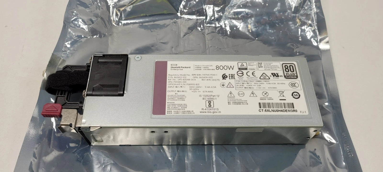 HPE P38995-B21 P39385-001 800W Flex Spot Platinum Power Supply