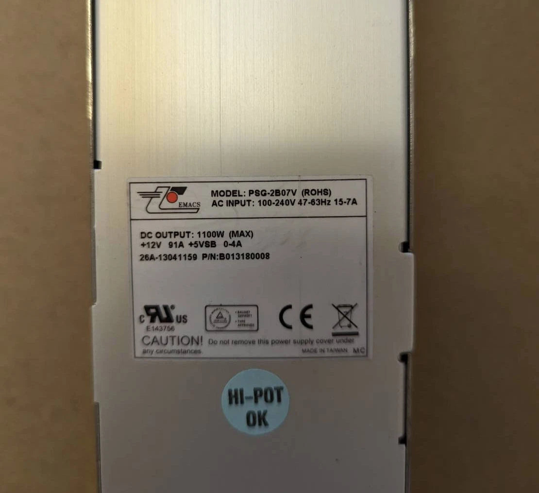 Zippy Emacs PSG-2B07V Redundant Power Supply Module 1100W|155443471027