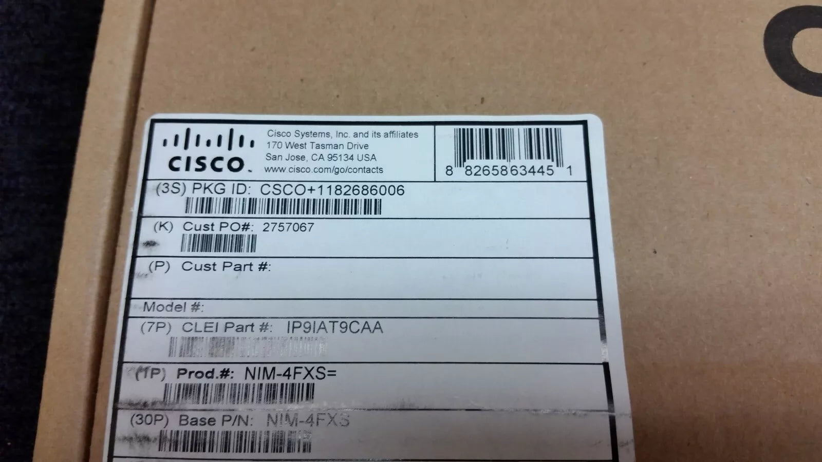 Cisco NIM-4FXS 4-port Network Interface Module 4000 Series ISRs 1934