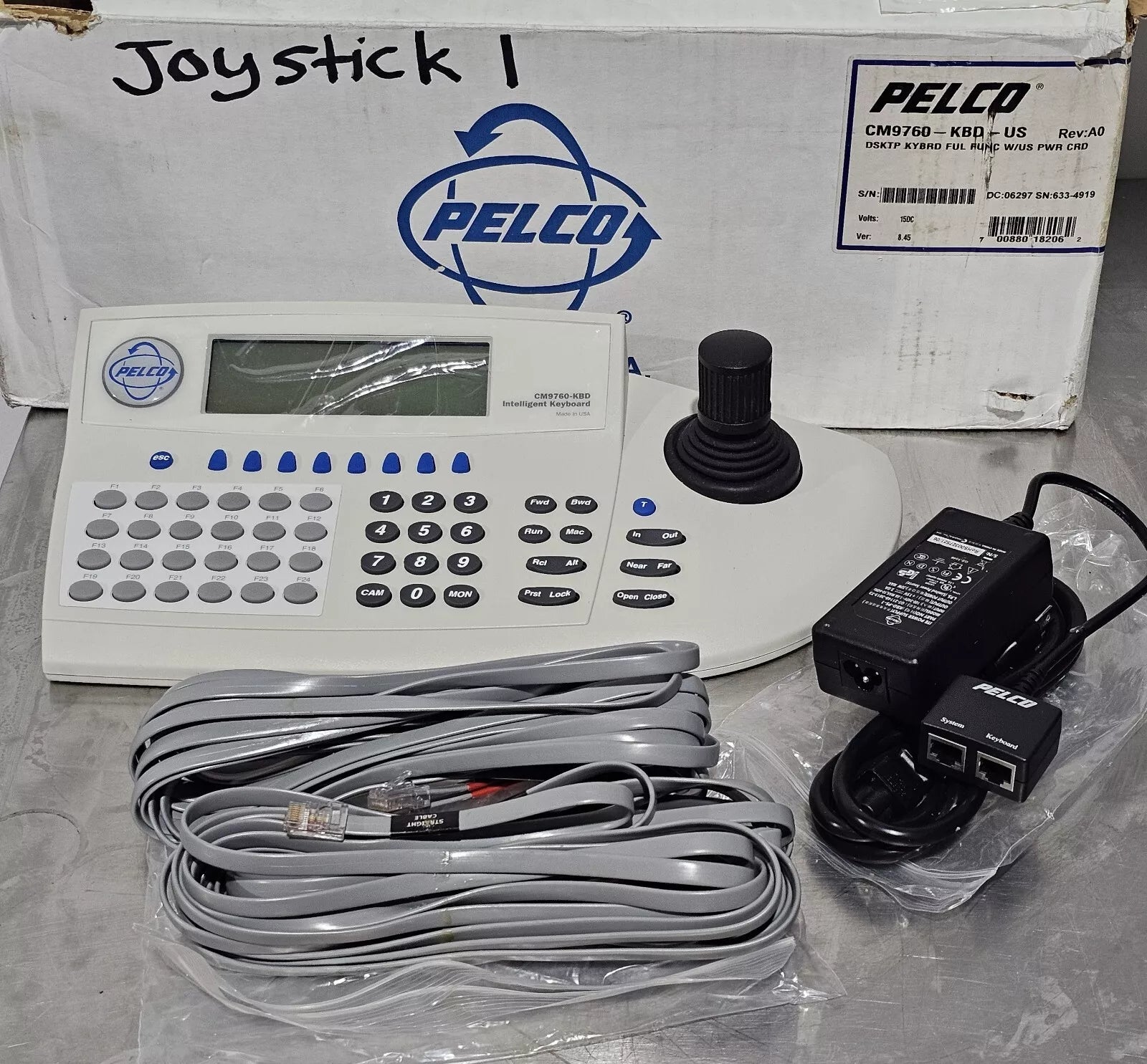 Teclado de escritorio Pelco CM9760-KBD-US, función completa