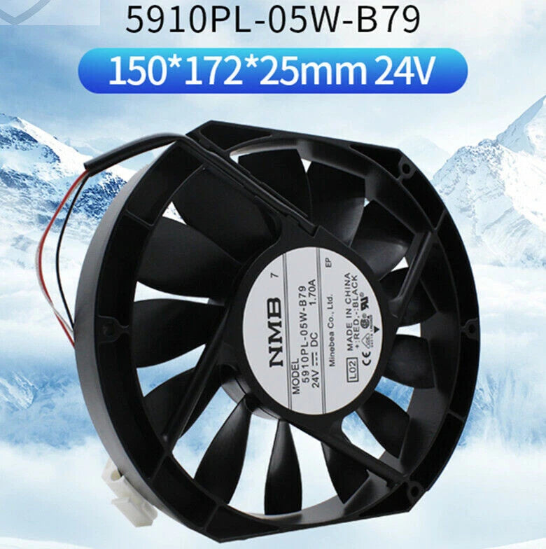 1PC Inverter Cooling Fan 24V 1.70A 3-wire 5910PL-05W-B79 17251 17CM~