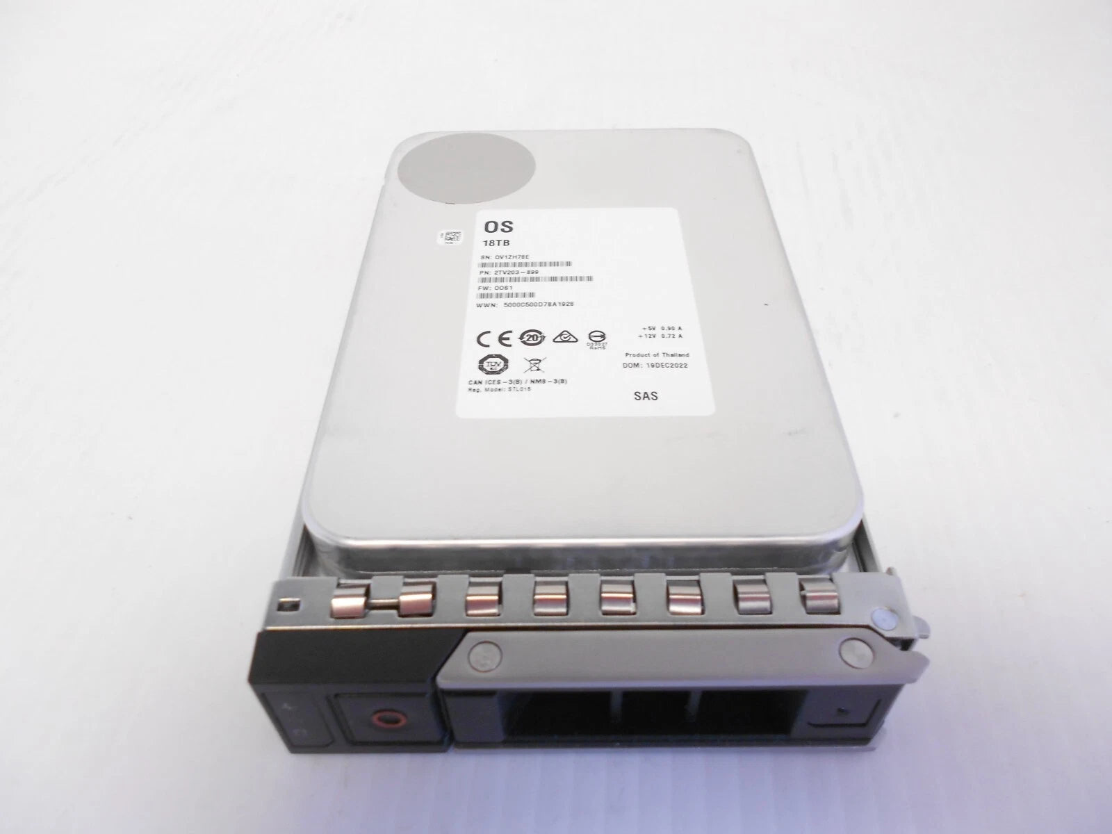 18TB 7.2K SAS 3.5-inch Dell Server Hard Drive for R240 R440 R740