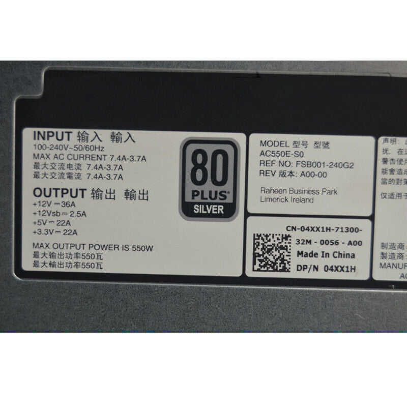 For Dell R420 AC550E-S0 04XX1H DH550E-S0 0J6J6M 550W PSU Server Power Supply