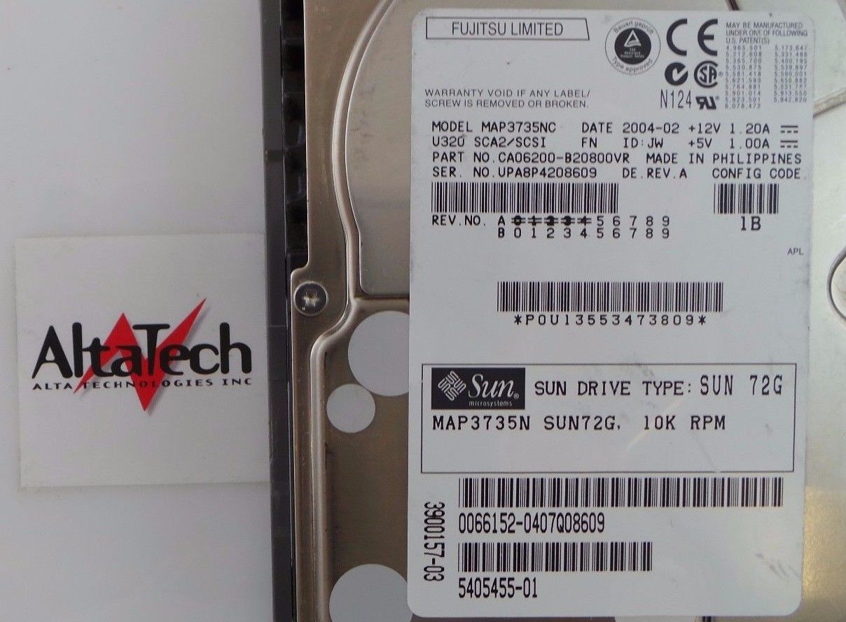Sun Microsystems 540-5455 73.4GB 10K U320 SCSI 3.5"