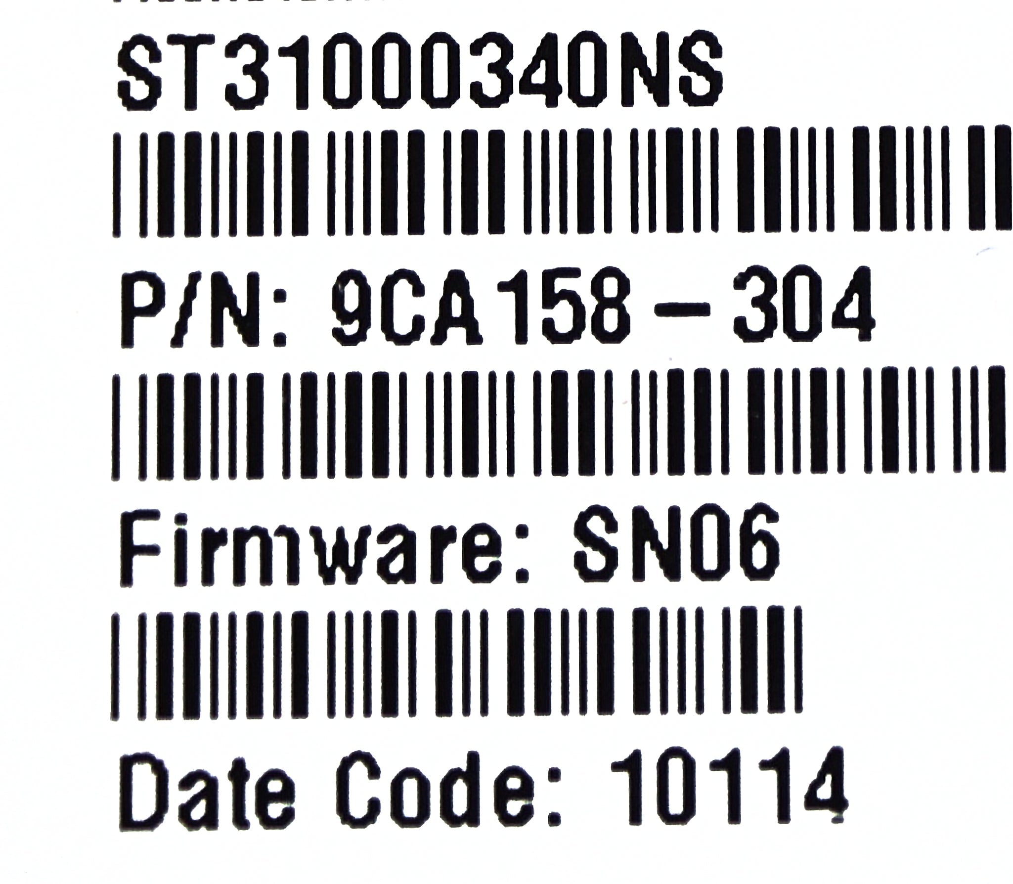 Sun Microsystems ST31000340NS 1TB 3.5IN SATA