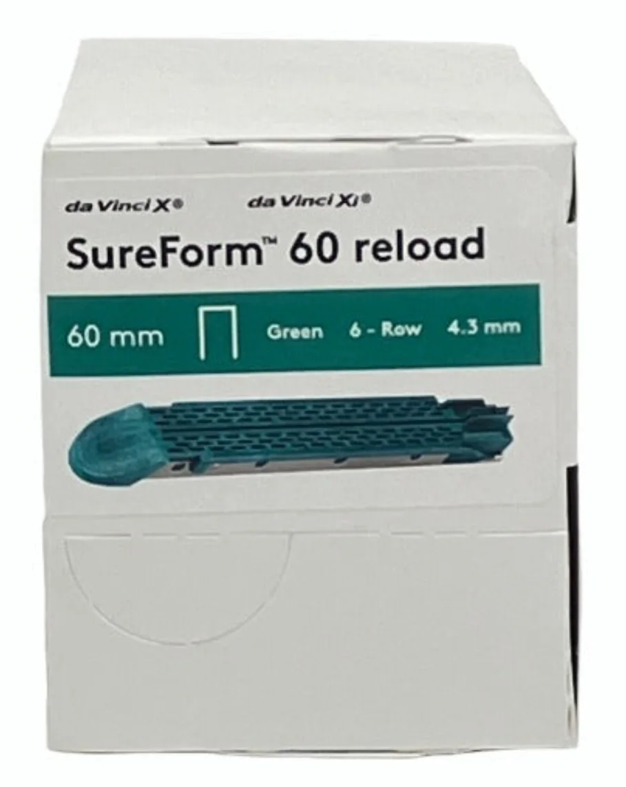 Intuitive Surgical 48360G DaVinci XI SureForm 60 Reload, 3.5MM 6 Row, Green, Box of 12