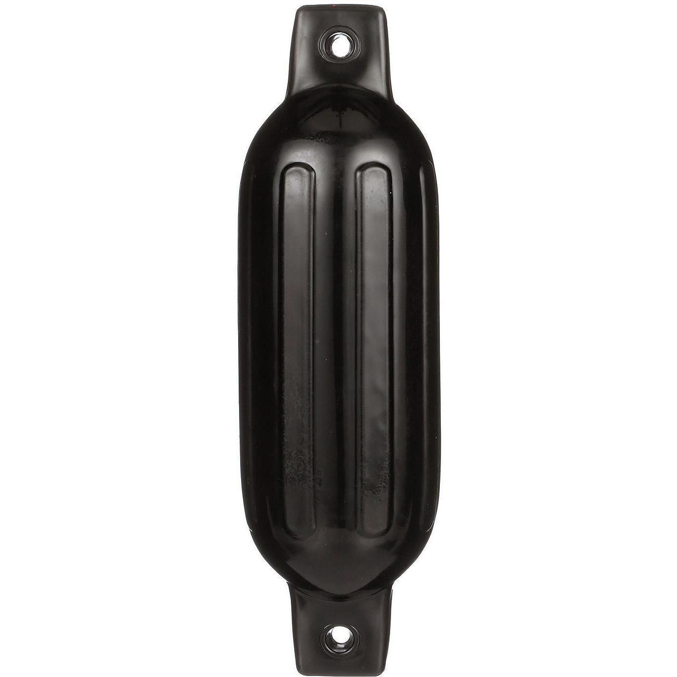 Seachoice DE79236S 79061 Twin Eye Ribbed Fender, Black, 6.5 x 23"