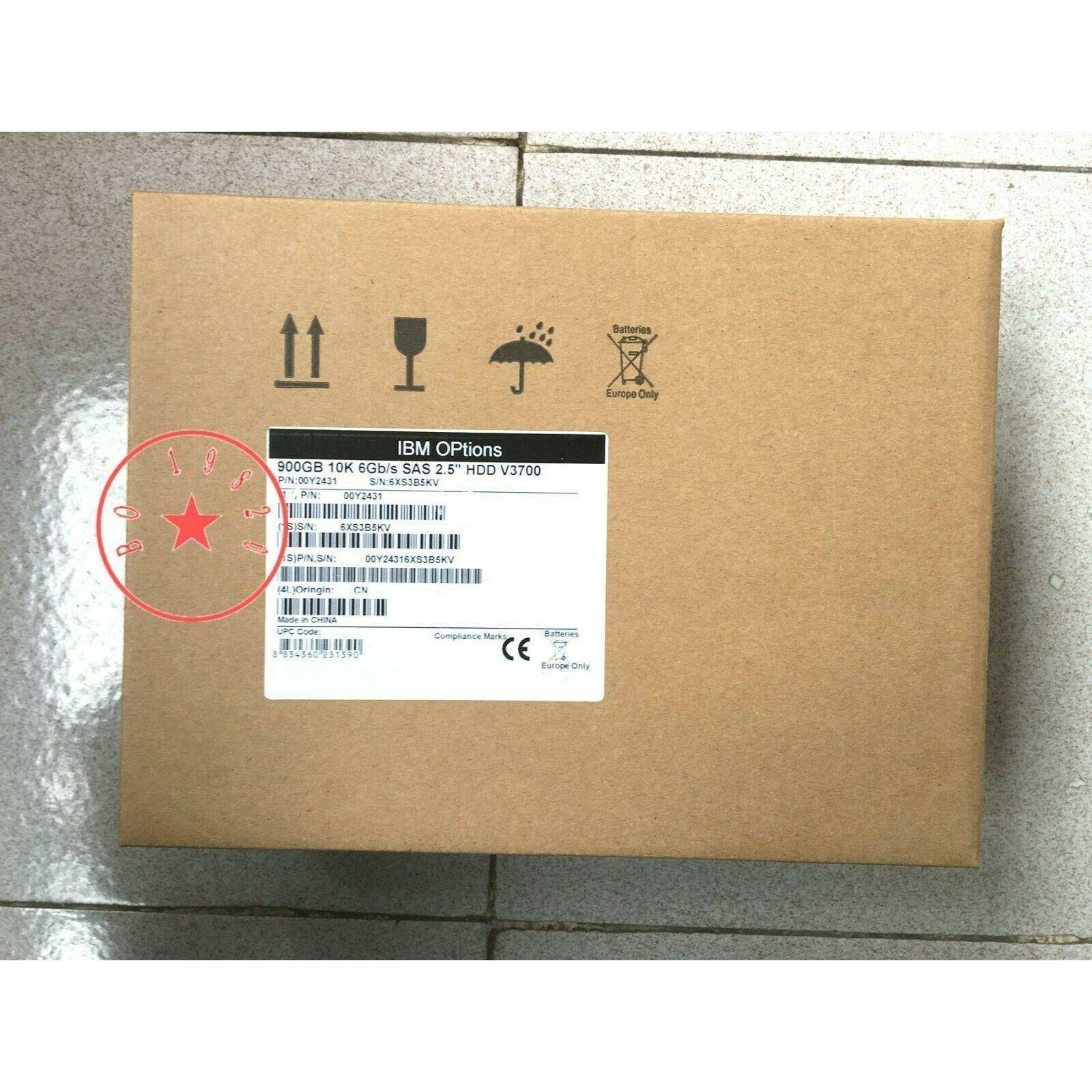 00Y2505 - IBM V3700 900GB 10KRPM 6GB SAS 2.5IN HDD, FRU 00Y2431 - AloinfoUSA