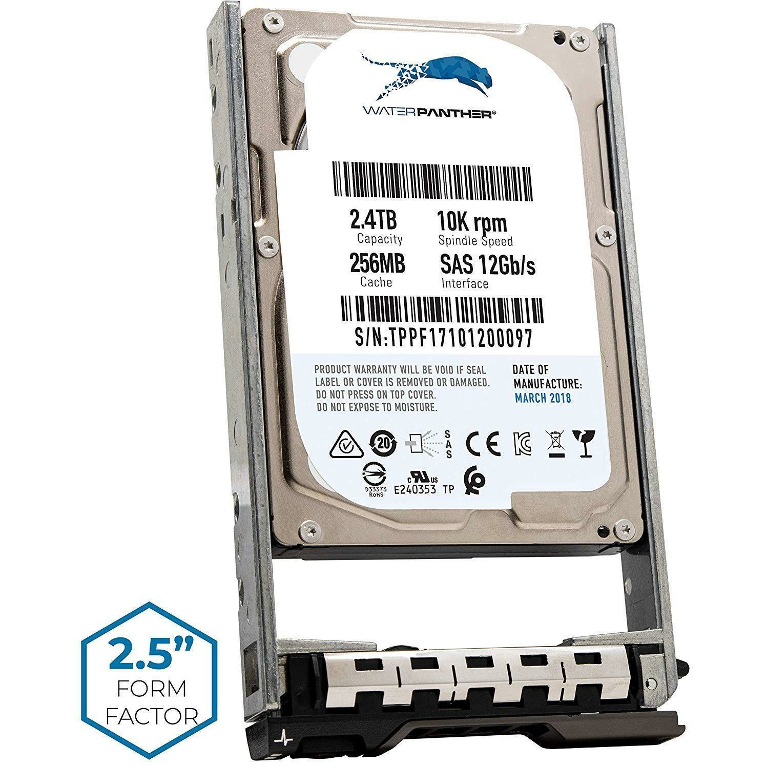2.4TB 10K SAS 12G 2.5" 256MB Cache HDD for Dell PowerEdge Servers | Enterprise Hard Drive in G13 Tray | Compatible with PE Rack Tower Blades 400-AUQX 400-AVBX W9MNK 0W9MNK - AloinfoUSA