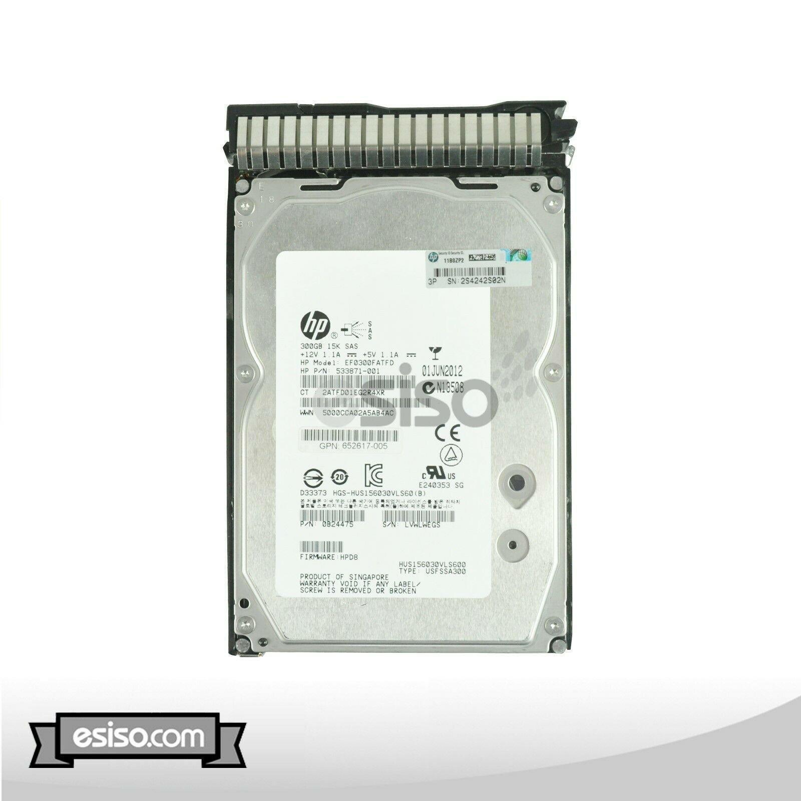 533871-001 700937-001 HUS156030VLS60 HP 300GB 15K 6G LFF 3.5" SAS SC HARD DRIVE 5397063427598 - AloinfoUSA