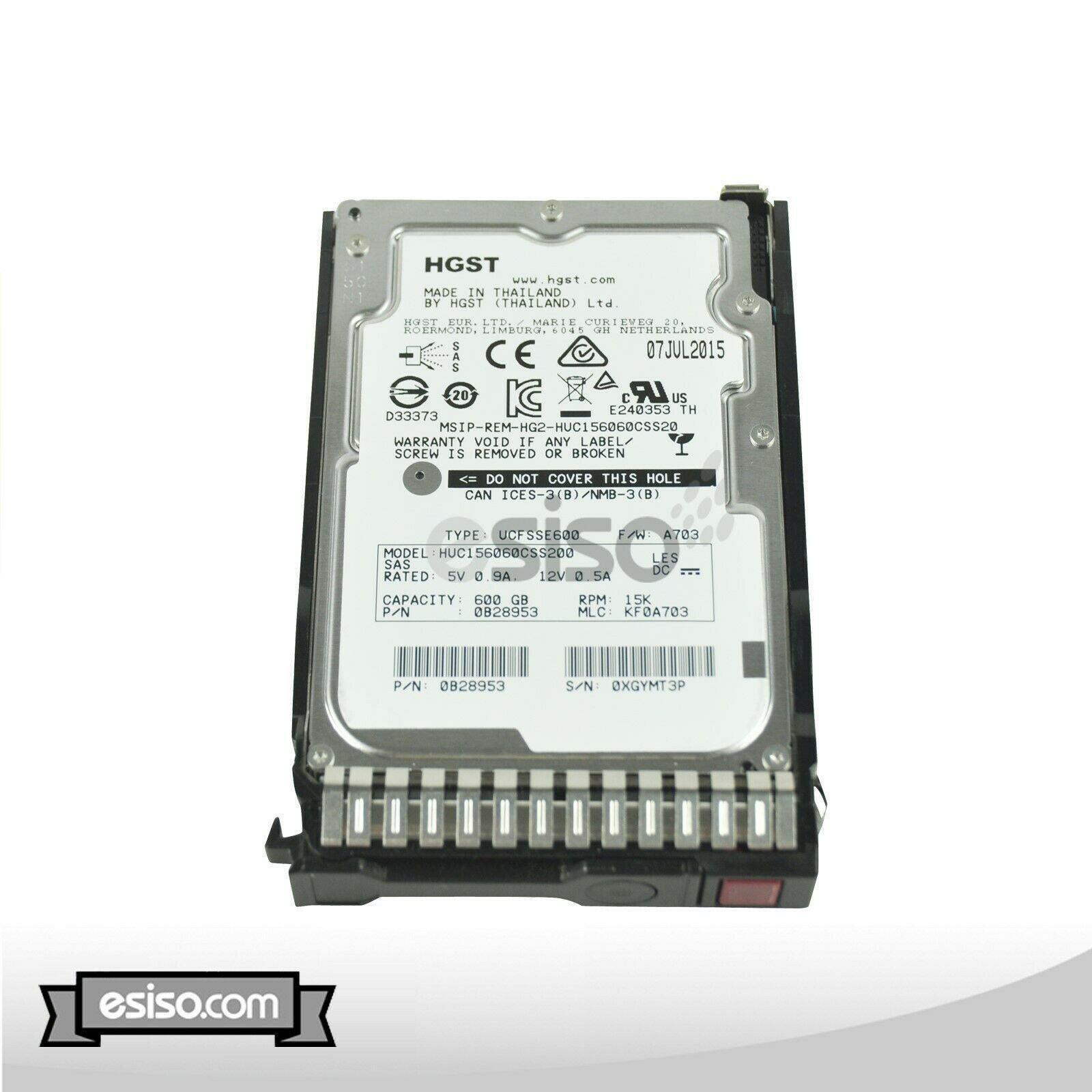 600GB 15K 12G 2.5'' SAS HDD FOR HP PROLIANT DL360 DL380 G8 G9 695976748010 - AloinfoUSA