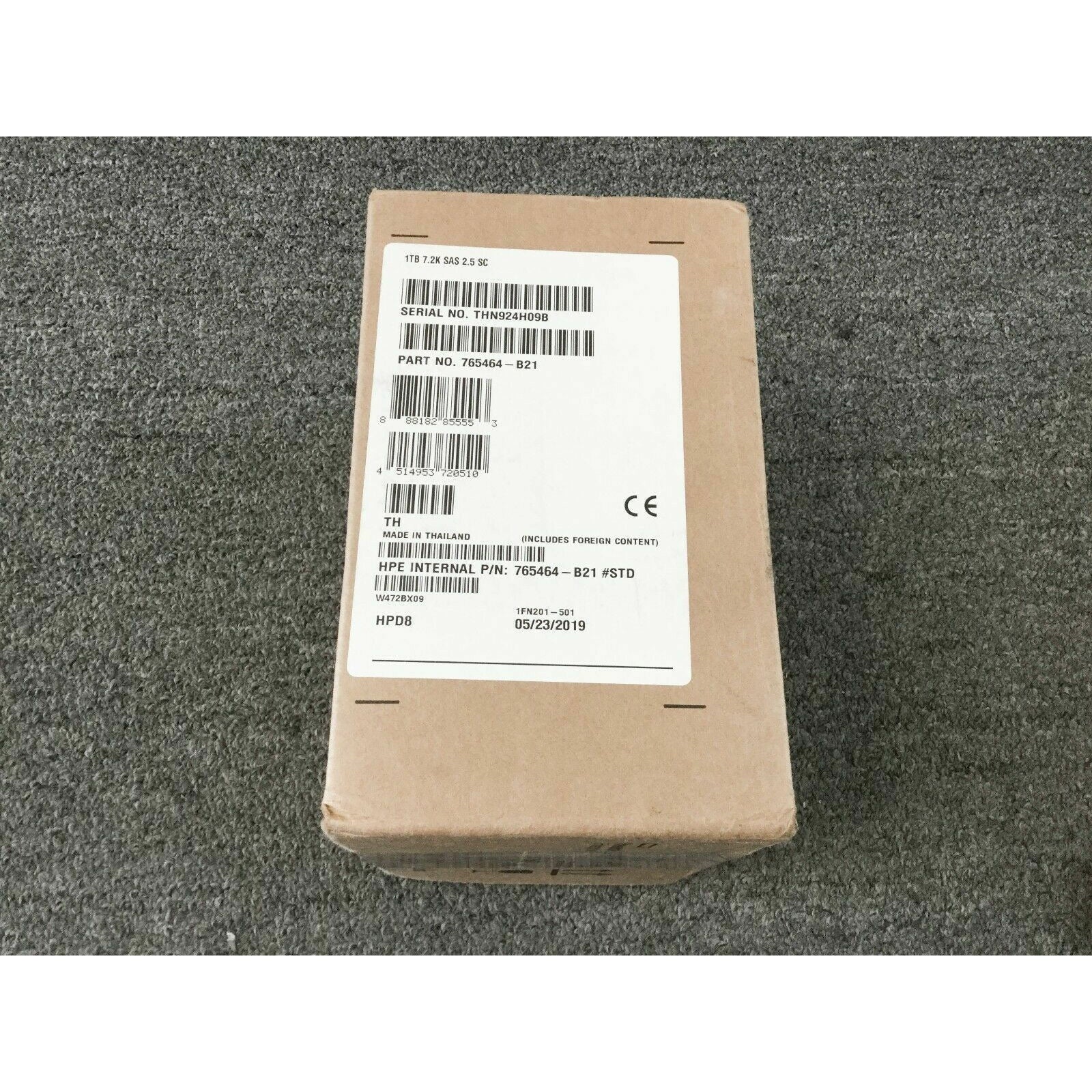765464-B21 HP 1TB SAS 12G 7.2K SFF (2.5IN) SC 512E HDD 765872-001 New Retail 889296945383 - AloinfoUSA