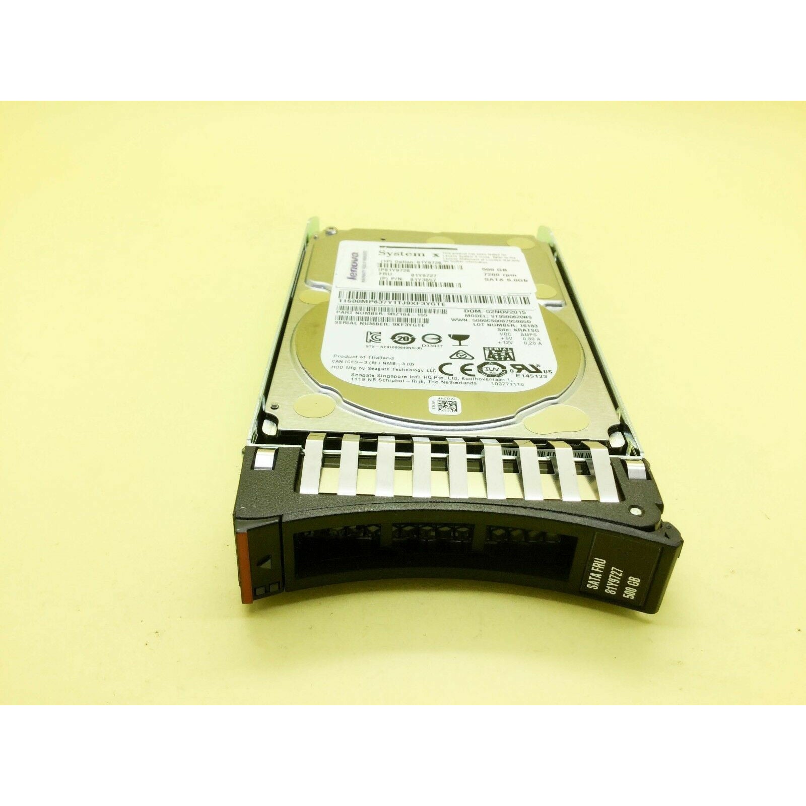 81Y9727 81Y9726 IBM/ Lenovo 500GB 7.2K 6G SFF 2.5" SATA NL HARD DRIVE 81Y3857 5711045909207 - AloinfoUSA