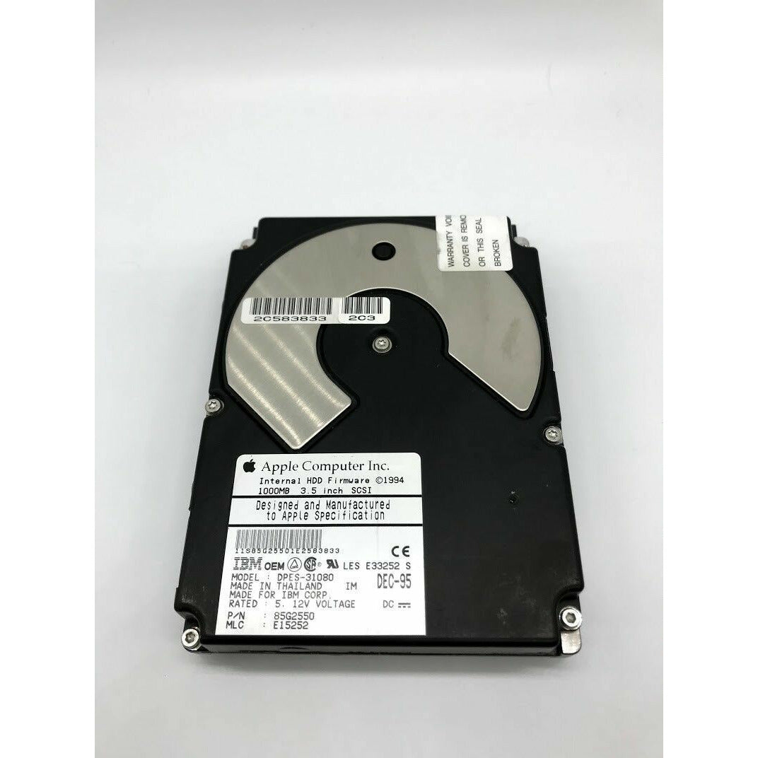 Apple IBM 1GB DPES-31080 3.5" 50 pin SCSI HDD Internal 655-0141-A E15252 85G2550 - AloinfoUSA