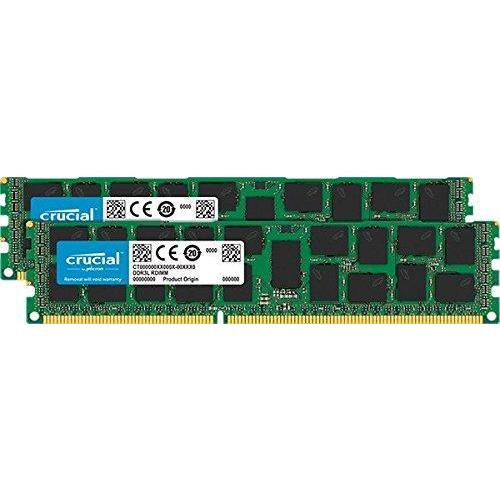 Crucial 32GB Kit (16GBx2) DDR3/DDR3L-1600 MT/s (PC3-12800) DR x4 RDIMM Server Memory CT2K16G3ERSLD4160B / CT2C16G3ERSLD4160B - AloinfoUSA