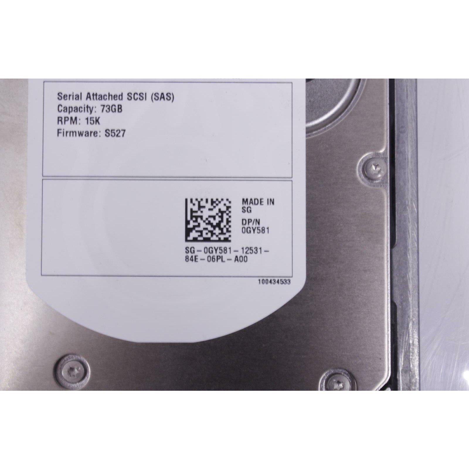 Dell 0GY581 GY581 Seagate ST373455SS 9Z3066-054 Cheetah 73.4GB 15.5K 102646335383 - AloinfoUSA