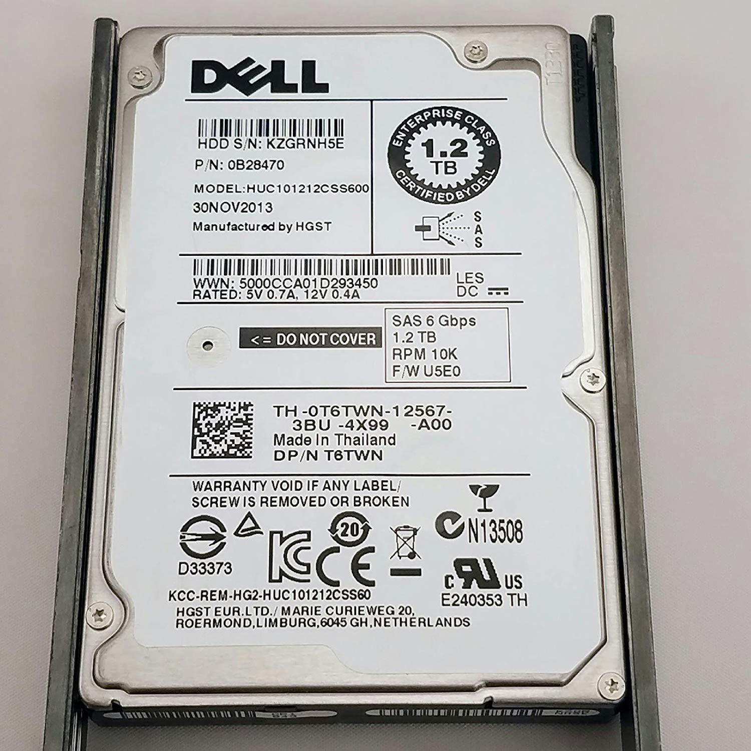 Dell 463-7475 1.2TB 10K SAS 2.5" 12Gb/s Hard Drive with 13TH Generation Tray - AloinfoUSA