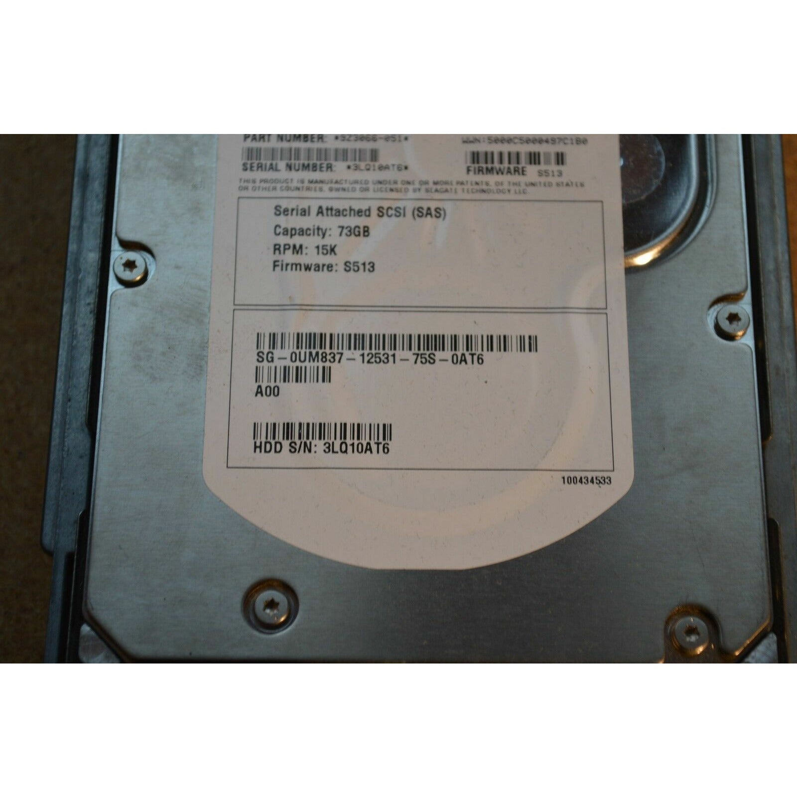 Dell GY581 73GB 15K 3.5" LFF SAS 3Gbps Hard Drive w/ Tray ST373455SS 9Z3066-054 102646335383 - AloinfoUSA