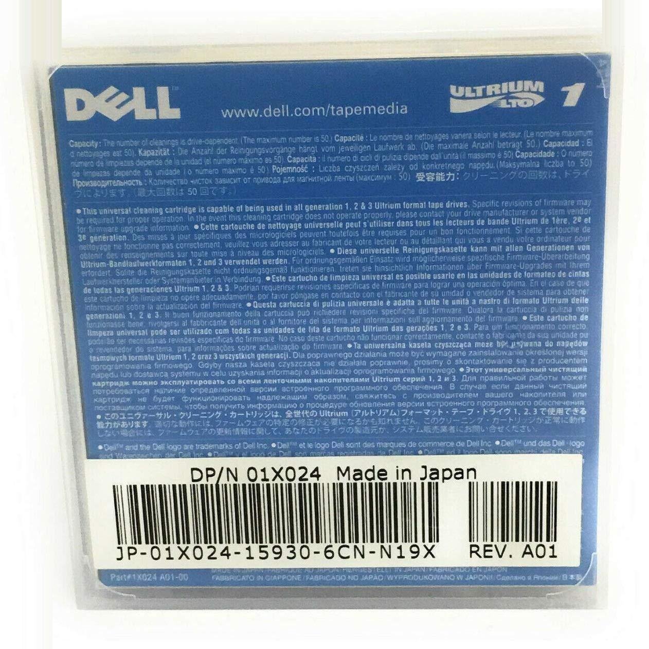 DELL Ultrium LTO Universal Cleaning Cartridge, Part # 01X024 for LTO-1, LTO-2, LTO-3, LTO-4 & LTO-5 Ultrium Drives-FoxTI