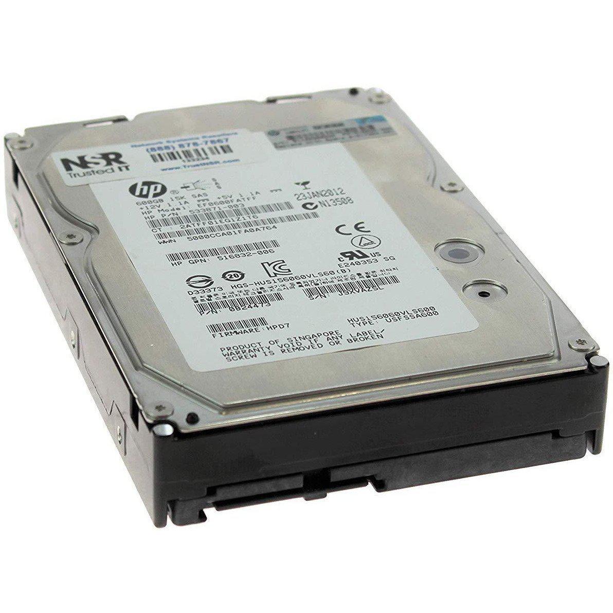 EF0600FATFF HP 600-GB 6G 15K 3.5 DP SAS HDD - AloinfoUSA
