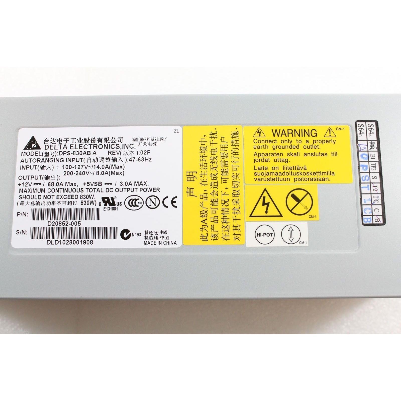DPS-830AB A 830W Redundant Power Supply for SC5400 | Alo Tech USA