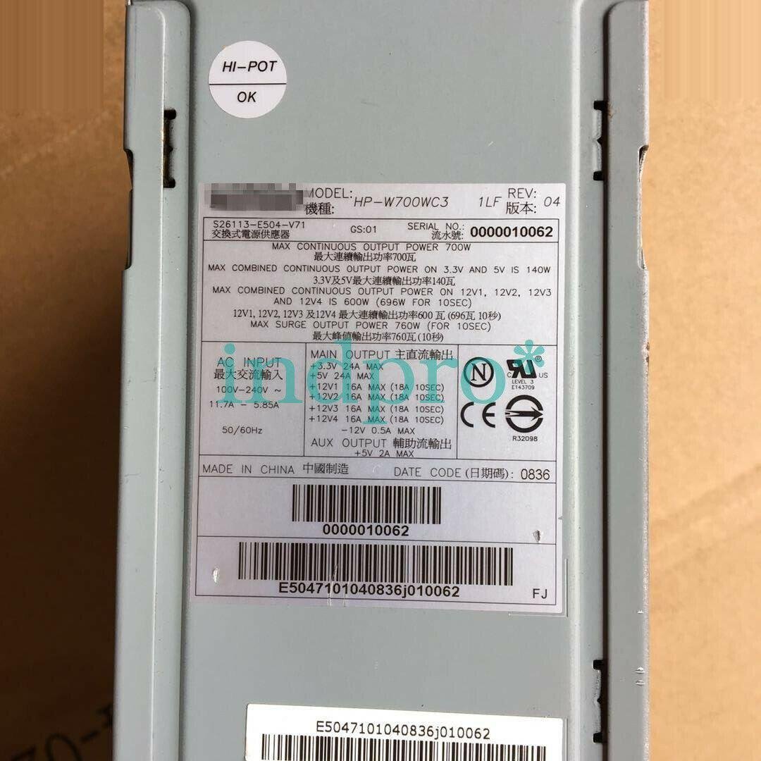 Fonte HIPRO HP-W700WC3 Server S26113-E504-V71 Workstation Power Supply - AloinfoUSA