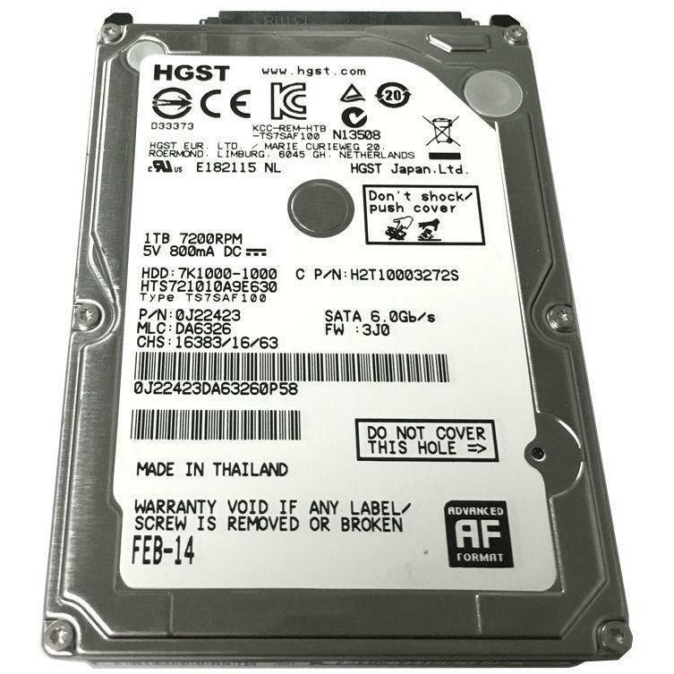 HGST 1TB 32MB Cache 7200RPM SATA III (6.0Gb/s) 2.5" PS3 & PS4 Hard Drive 0J22423 692754042162 - AloinfoUSA