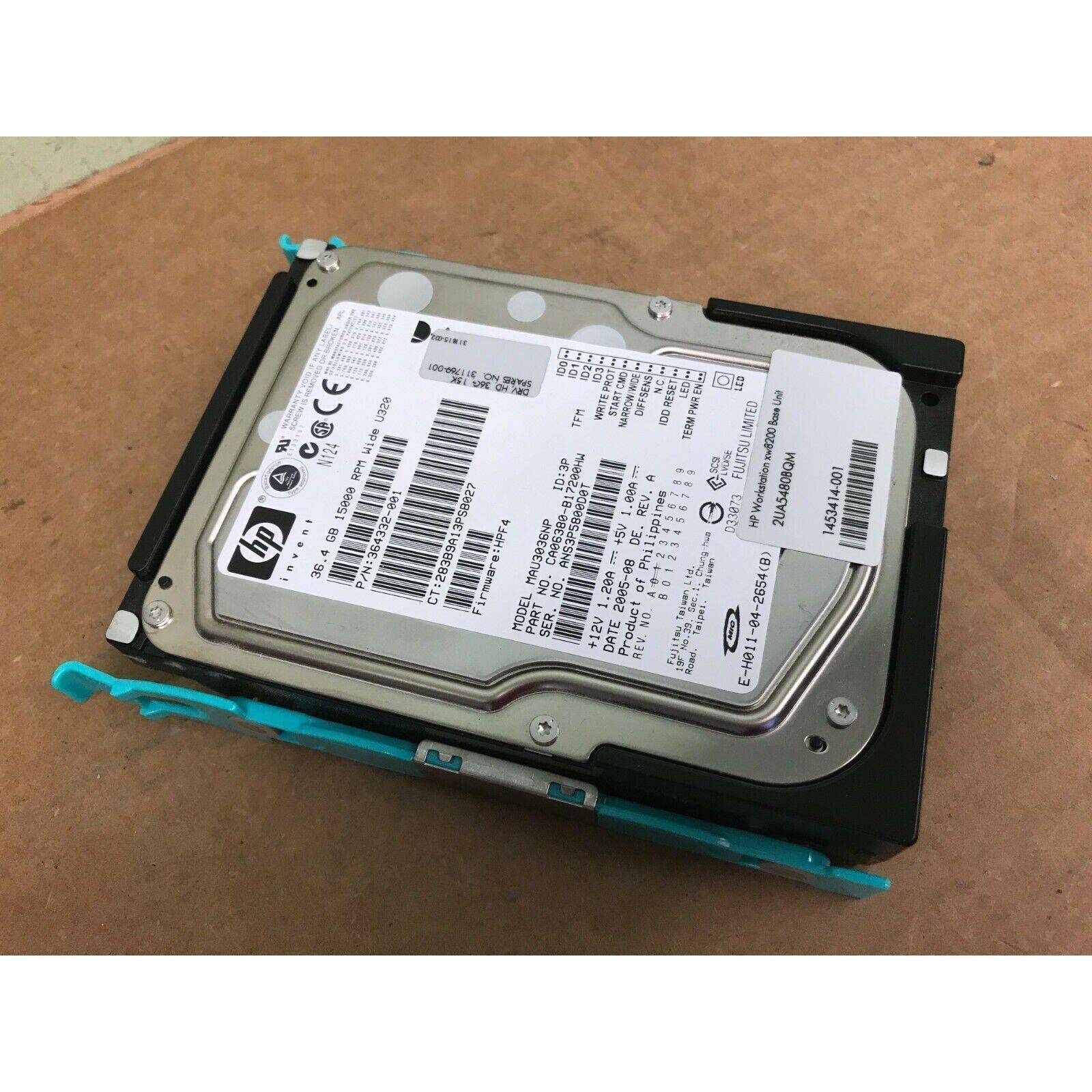 HP 36.4GB 5000RPM wide U320 SCSI 68 PIN HDD MAU3036NP, 364332-001, 311769-001 - AloinfoUSA