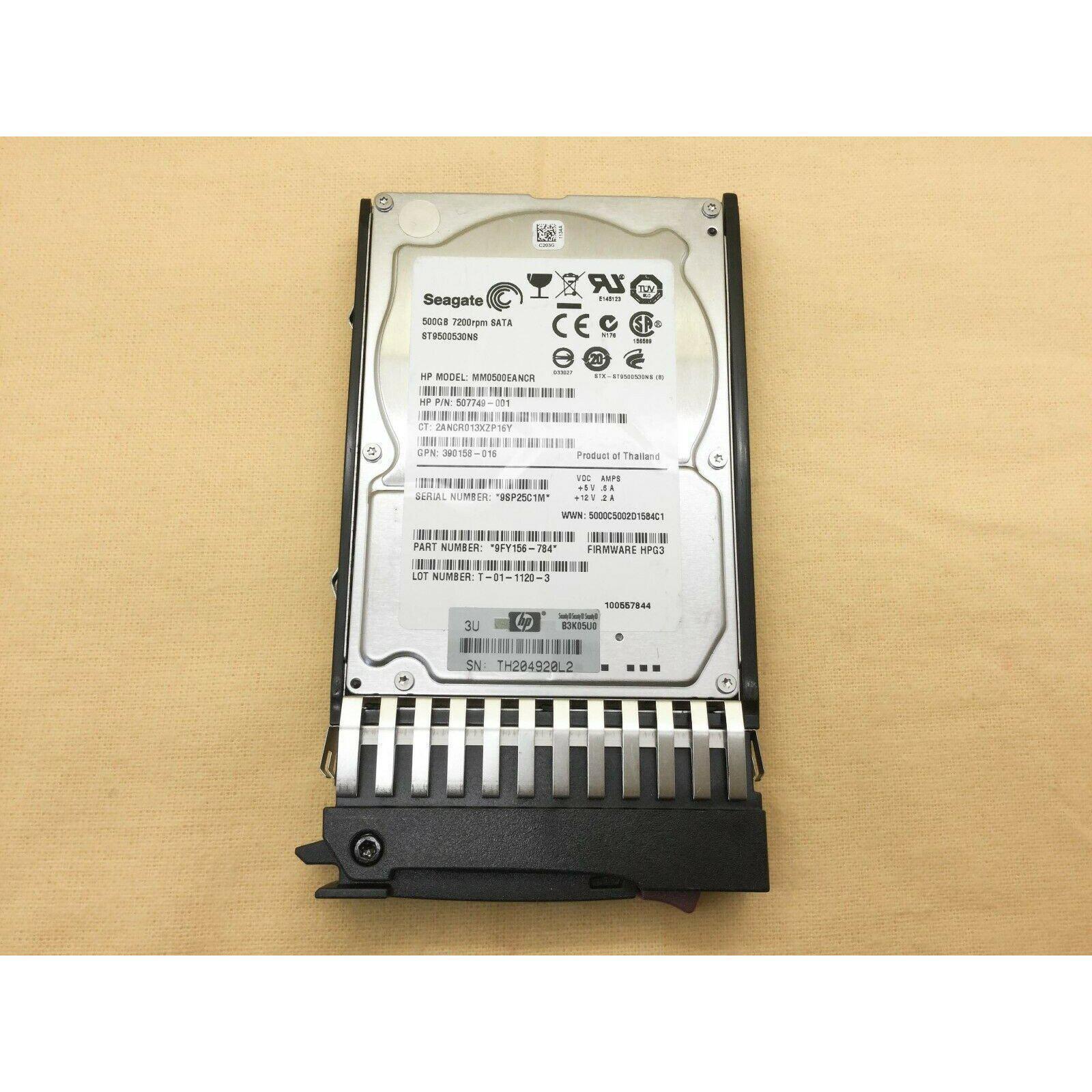 HP 507750-B21 500GB 7.2K 2.5" MDL SATA HDD Hard Drive 508035-001 - AloinfoUSA