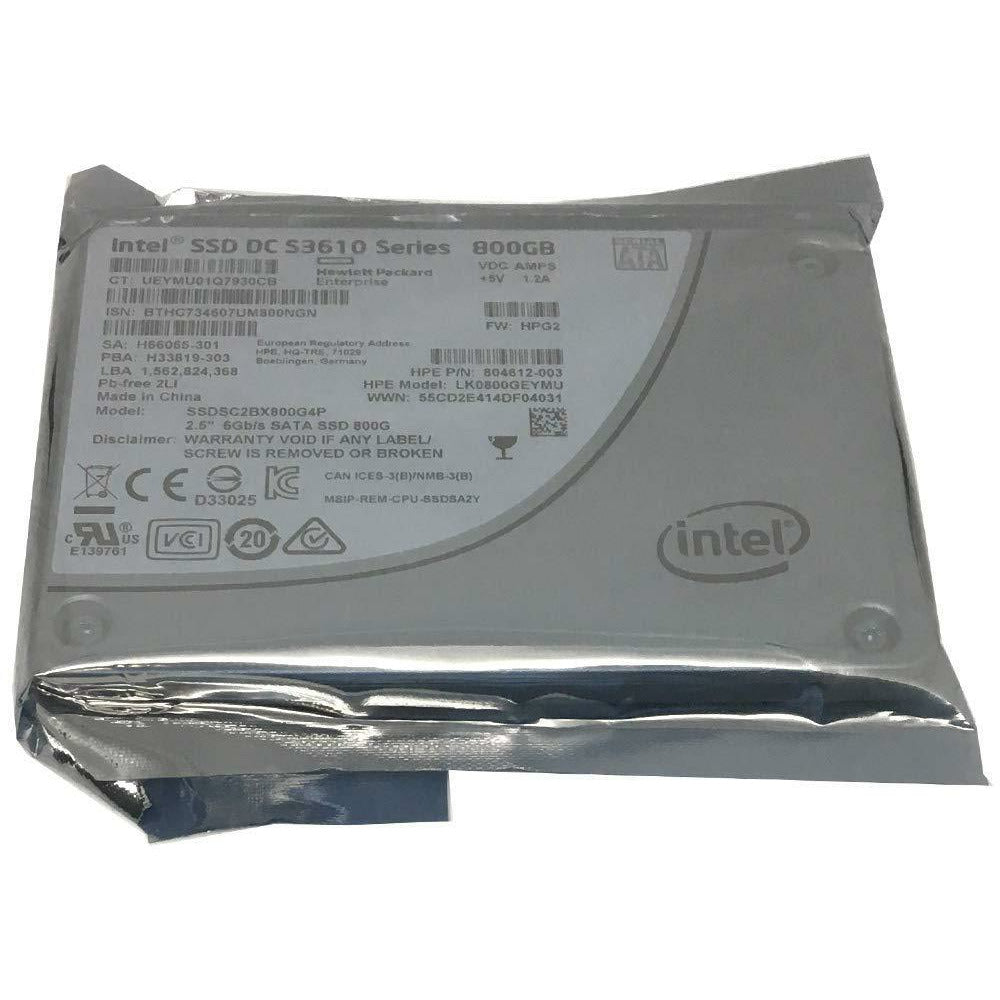 HP 804612-003 Intel DC S3610 Series 800GB 2.5-inch 7mm SATA III MLC (6.0Gb/s) Internal Solid State Drive (SSD) SSDSC2BX800G4P - AloinfoUSA