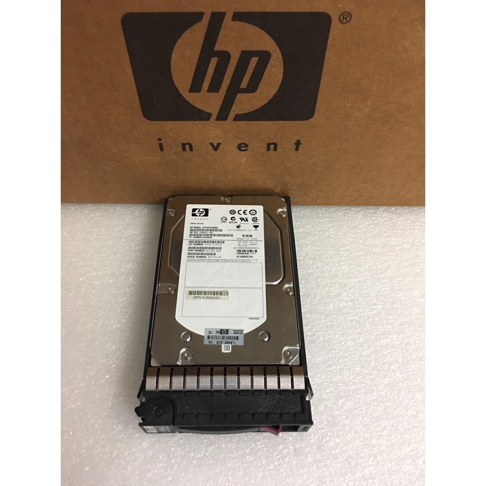HP EF0300FARMU 516810-001 300GB 6G sas 3.5" dual port hard drive 9FL066-035 - AloinfoUSA