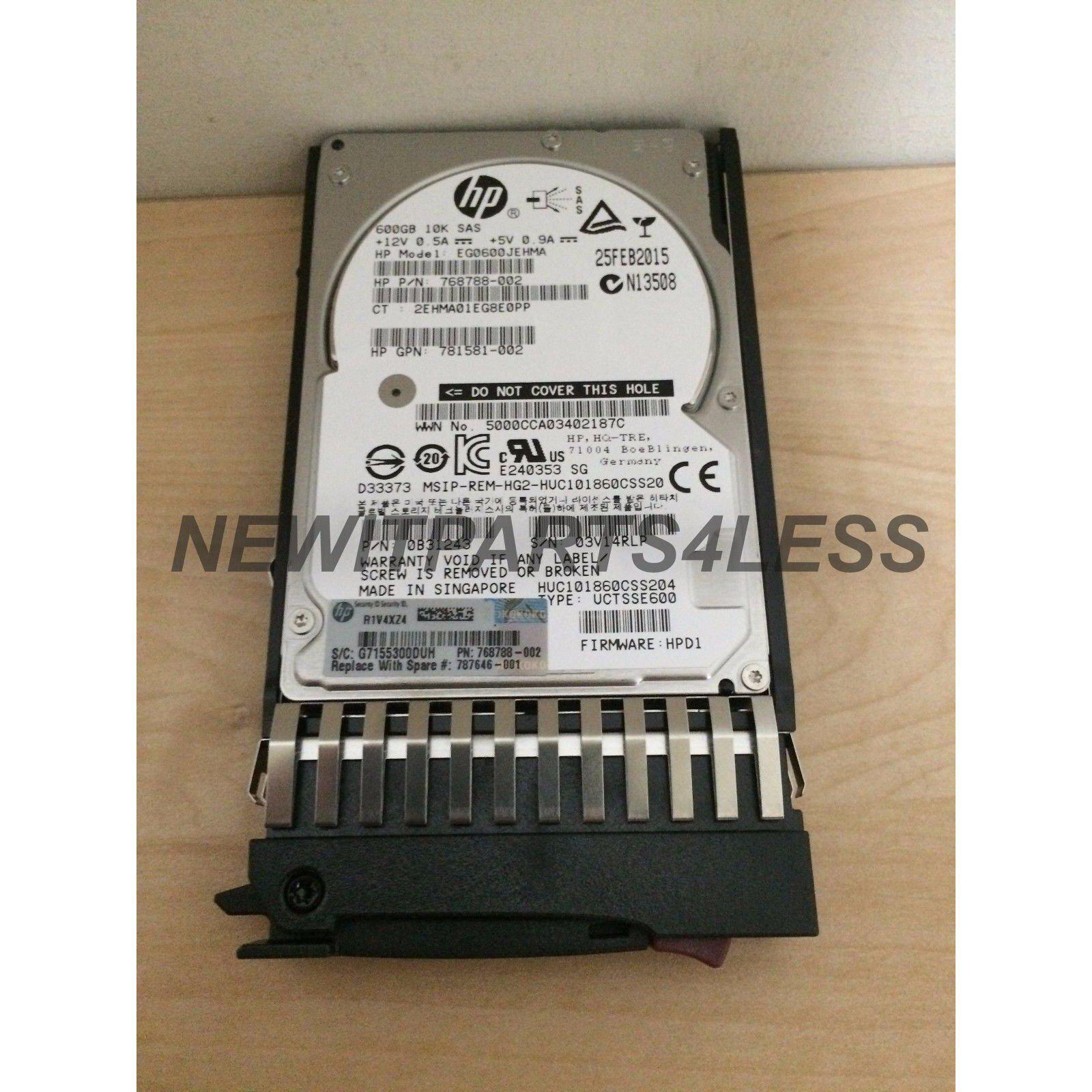 HP J9F46A | 787646-001 MSA 600GB 12G SAS 10K SFF 2.5IN DUAL PORT ENT HARD DRIVE 4514953791602 - AloinfoUSA