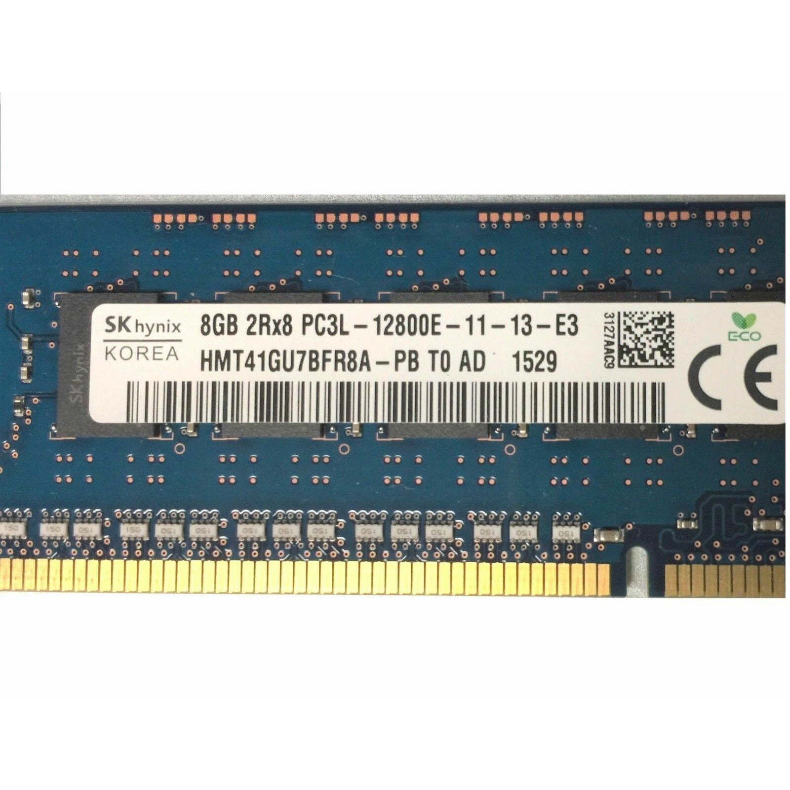 Hynix HMT41GU7BFR8A-PB 8GB DDR3-1600 PC3L 12800E ECC Unbuffered DIMM - AloinfoUSA