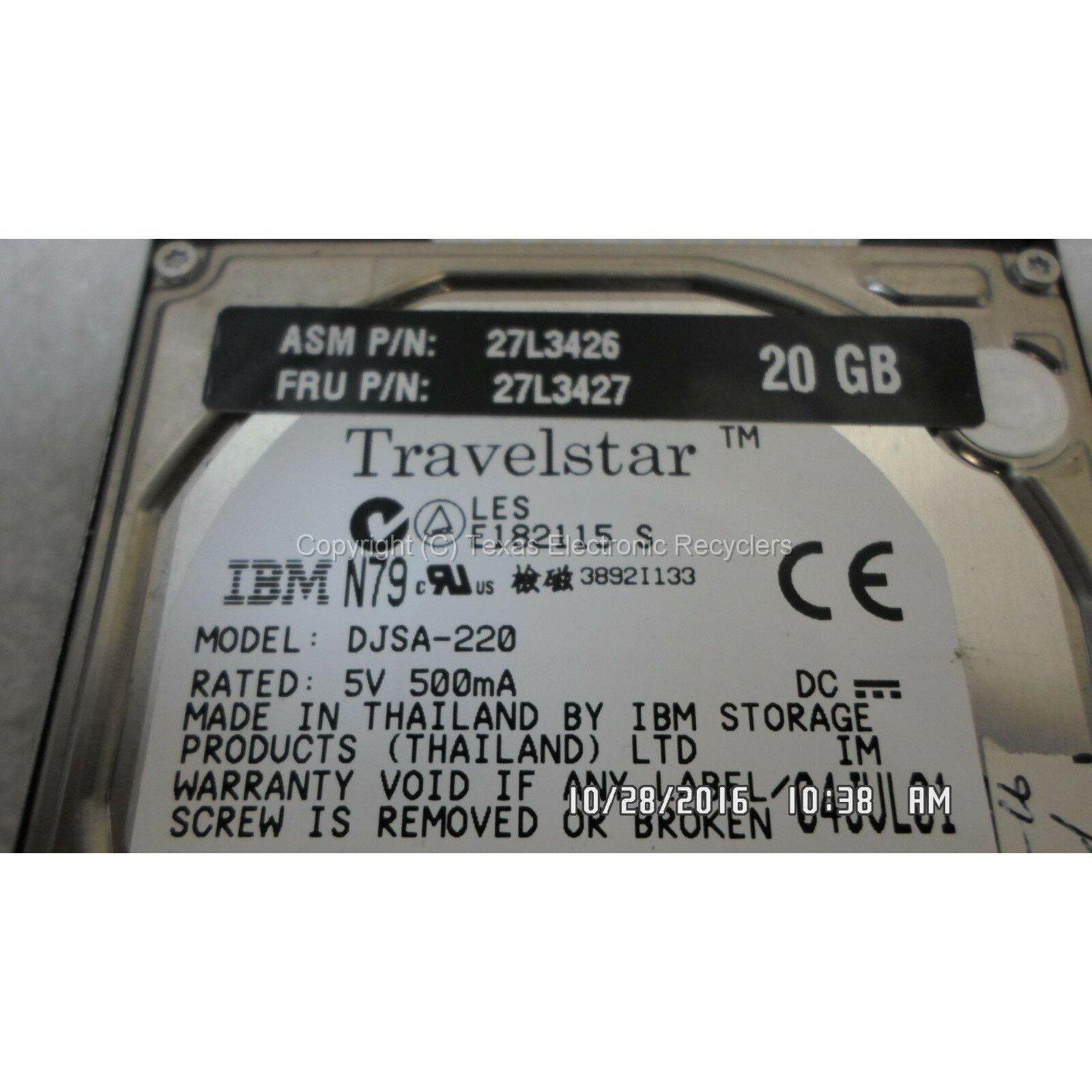 IBM 22L0089 07N6017 DJSA-220 20GB IDE Hard Drive 5705965534892 - AloinfoUSA