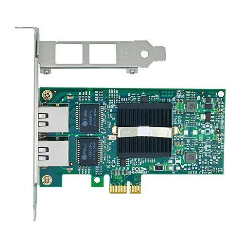 Intel 82576 Chip E1G42ET 1.25G Gigabit PCI Express 2.0 X1 Ethernet Converged Network Adapter (NIC), Dual RJ45 Copper Ports - AloinfoUSA