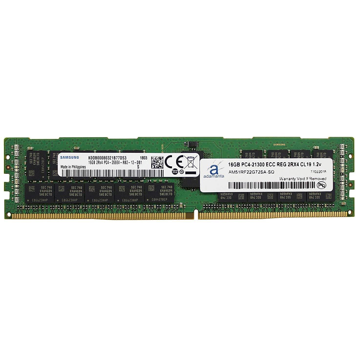 Memoria 16GB (1x16GB) Server Memory Upgrade Compatible Dell Poweredge, Precision & HP Proliant Servers Samsung Original DDR4 2666MHZ PC4-21300 ECC Registered Chip 2Rx4 CL19 1.2v DRAM RAM - AloinfoUSA