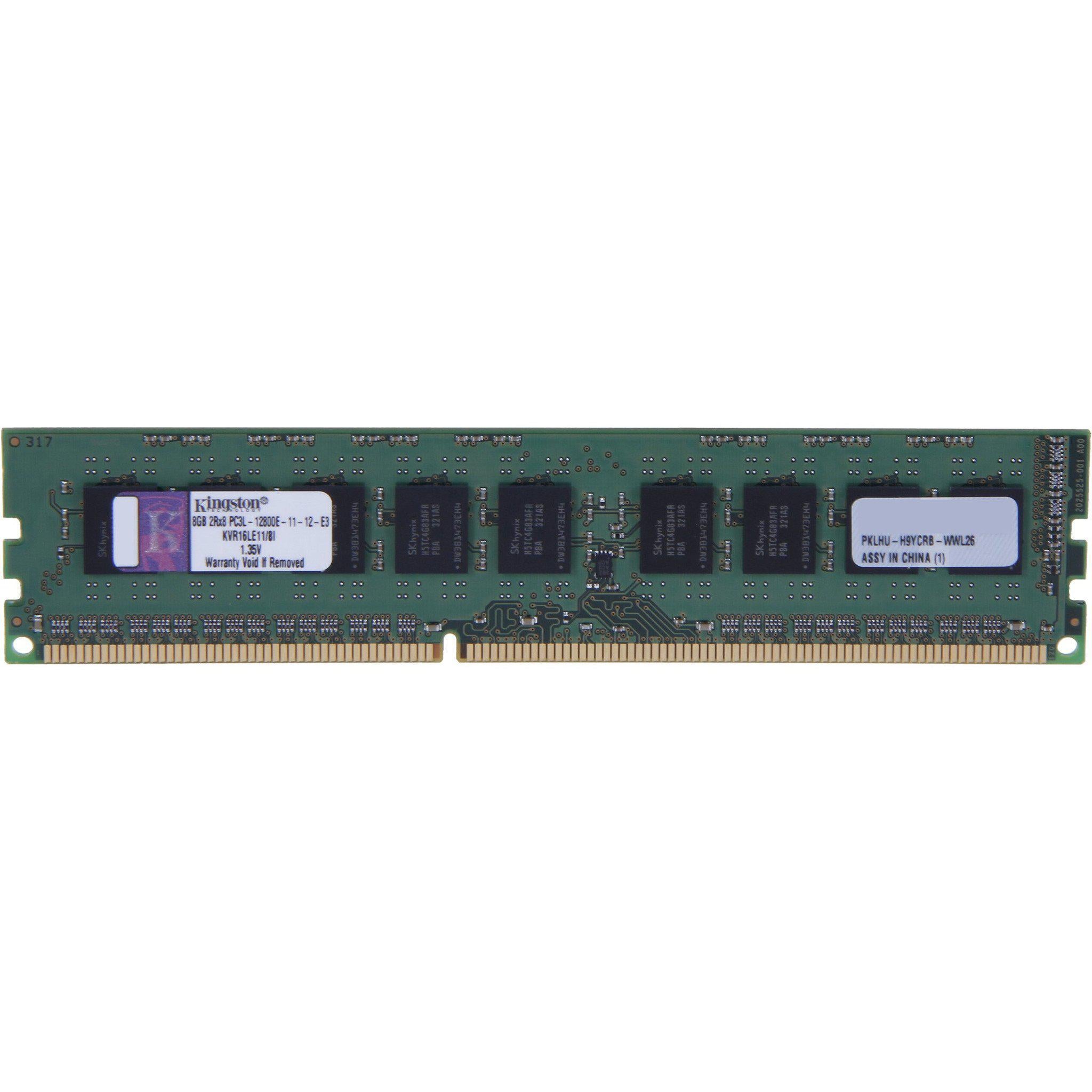 Memoria 8GB (2Rx8) DDR3 1600MHZ 240-Pin ECC CL11 UDIMM 1.35V KVR16LE11/8 - AloinfoUSA