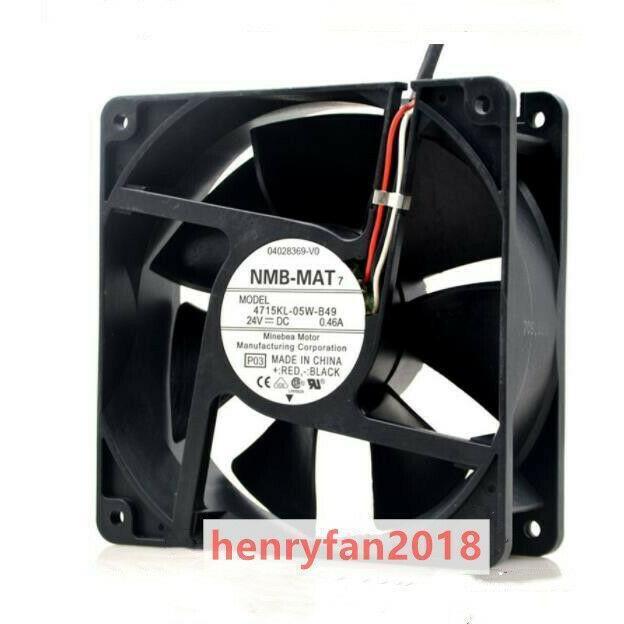 Original NMB 4715KL-05W-B49 inverter fan 24V 0.46A 120*38mm FANUC A90L-0001-0509 932468337261 - AloinfoUSA