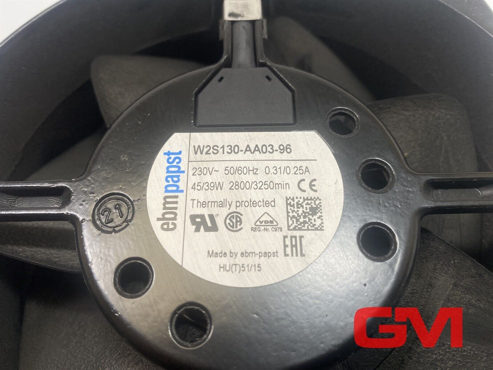 Ventilador Axial EBM Papst W2S130-AA03-96 2800/3250min. 45/39W 230V 5 1/8pulg.