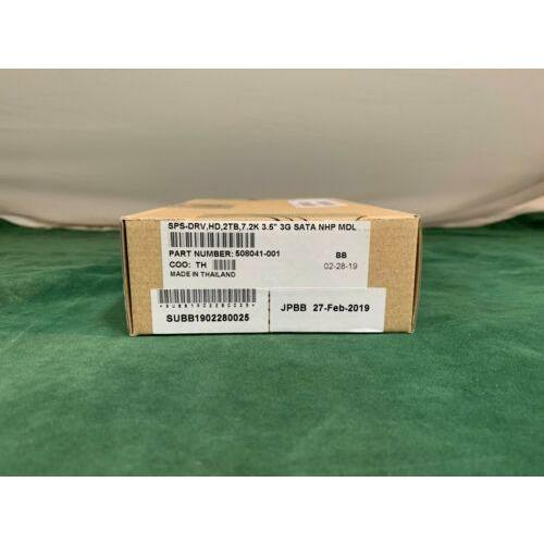HD HP 508041-001 (507774-B21) - SPS-DRV,HD,2TB,7.2K 3.5" 3G SATA NHP MDL - MFerraz Tecnologia