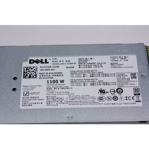 Fonte DELL 1Y45R R510 T710 R810 R815 R910 1100W POWER SUPPLY - MFerraz Tecnologia