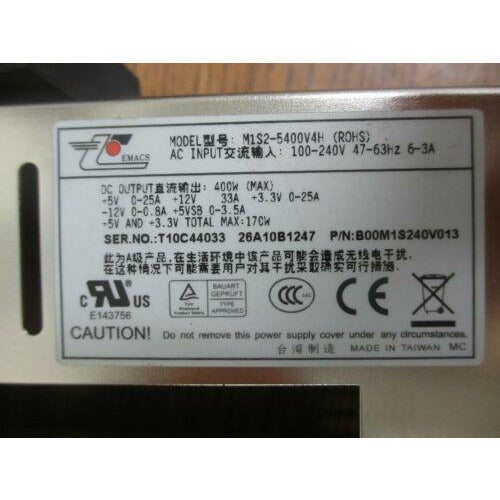 Fonte EMACS P/N M1S2-5400V4H w/ 2x EA. M1S-3400V 400WATT POWER SUPPLY - MFerraz Tecnologia