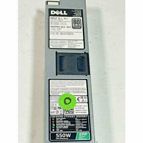 Fonte DELL 0X185V D550E-S1 POWEREDGE R420 R430 80PLUS PLATINIUM 550W POWER SUPPLY - MFerraz Tecnologia